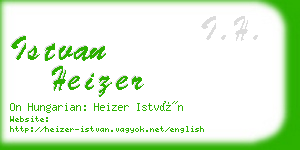 istvan heizer business card